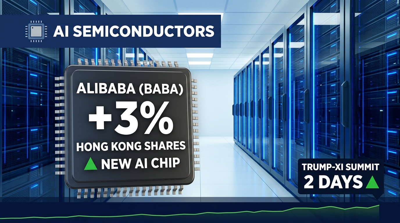 Alibaba Unveils New AI Chip, Shares Jump 3% in Hong Kong — Data Center Expansion Bet Escalates Ahead of Trump-Xi Summit