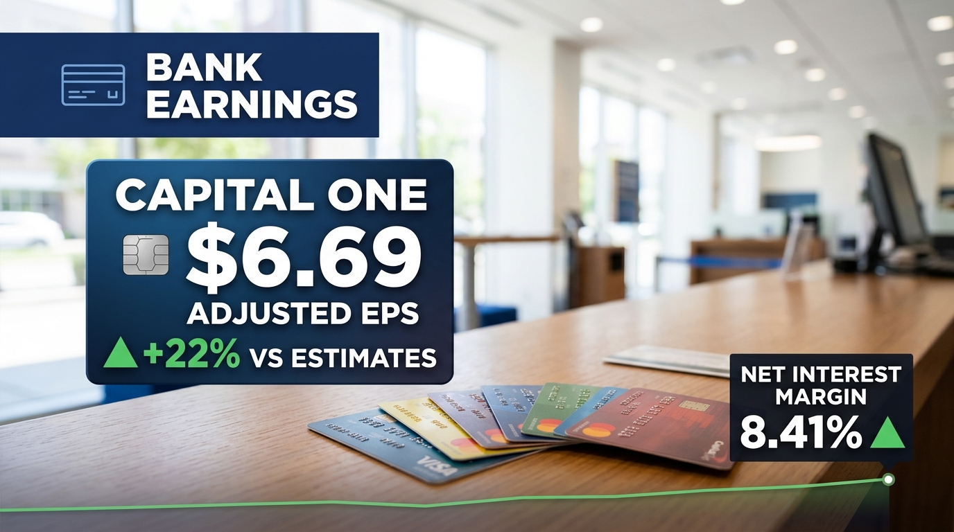 Capital One Q3 2026 Adjusted EPS of $6.69 Beats Estimates by 22% — Net Interest Margin Expands 40 Basis Points to 8.41%