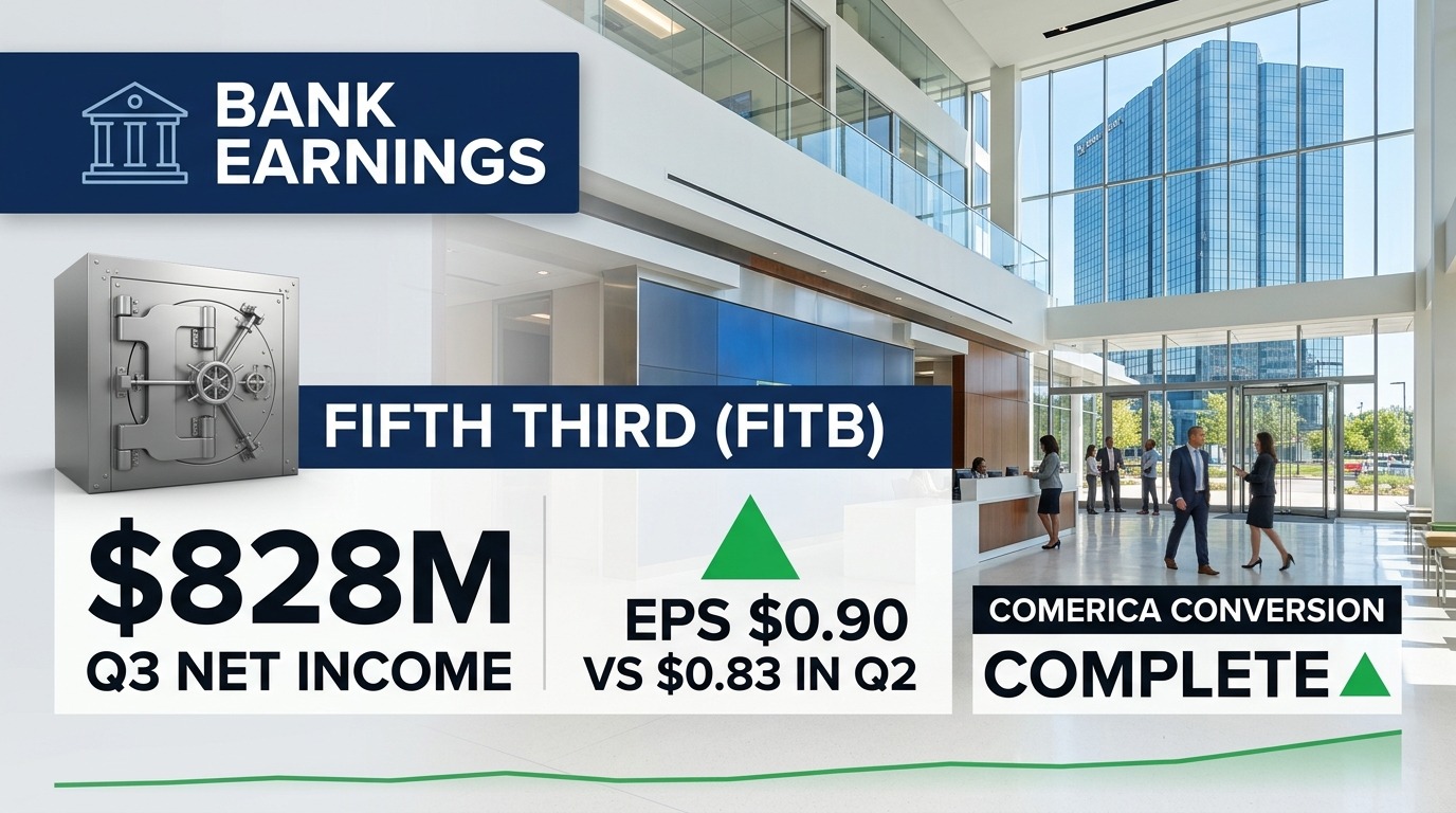 Fifth Third Q3 2026 Net Income Reaches $828M, or $0.90 Per Share — Comerica Systems Conversion Complete as Deposit Competition Heats Up