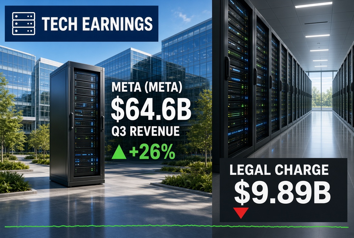 Meta Q3 2026 Revenue Rises 26% to $64.6B, but $9.89B Legal Charge Cuts EPS to $3.83 — 2-for-1 Split via Class C Shares and $135B–$145B Capex Weigh