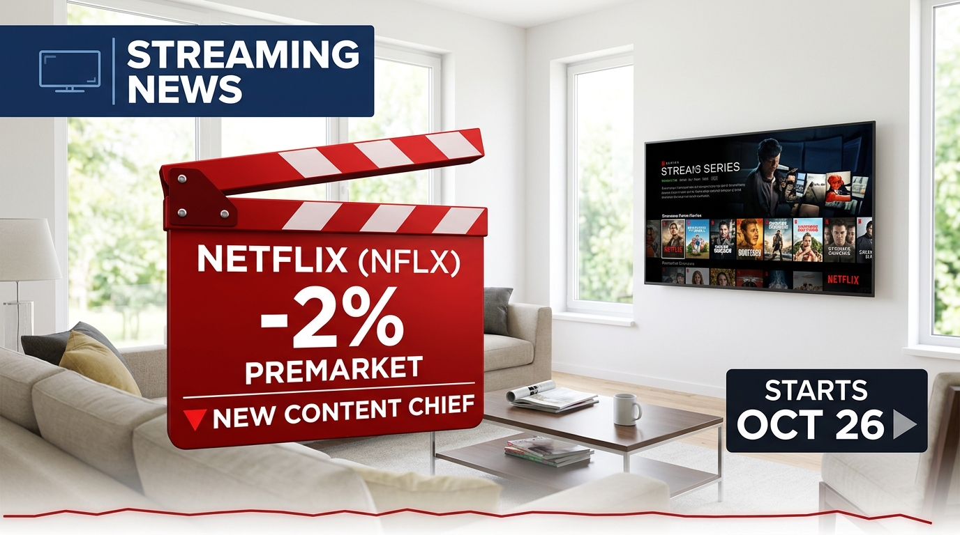 Netflix Slips 2% Premarket as Peter Rice Replaces Bela Bajaria as Chief Content Officer — Former Disney TV Chief Starts October 26