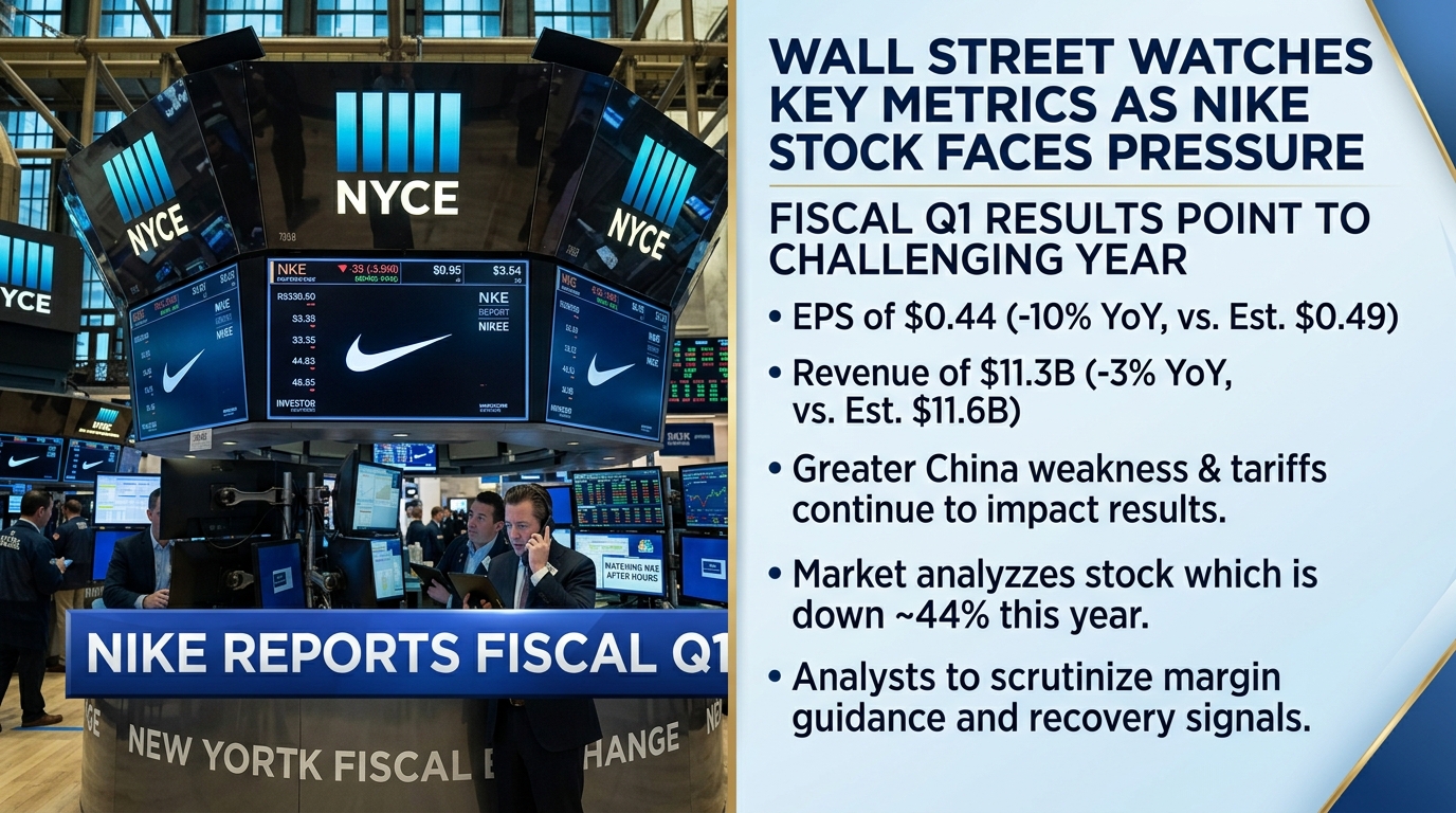 Nike Reports Q1 Fiscal 2027 After the Bell With $0.44 EPS Expected — Stock Down 44% in 2026 Faces Turnaround Test
