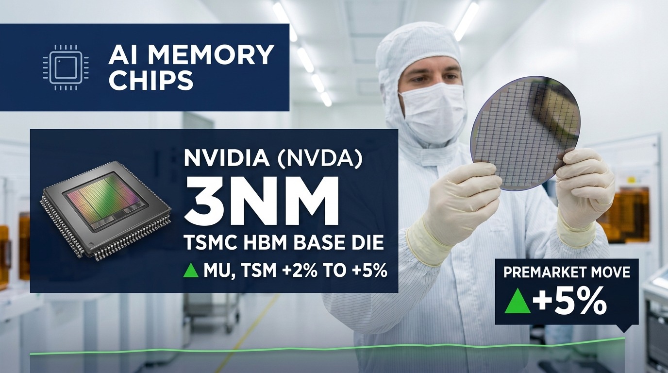 Nvidia Reportedly Asks Samsung, SK Hynix and Micron to Use TSMC 3nm for HBM Base Die — Memory Chip Stocks Gain 2% to 5% Premarket