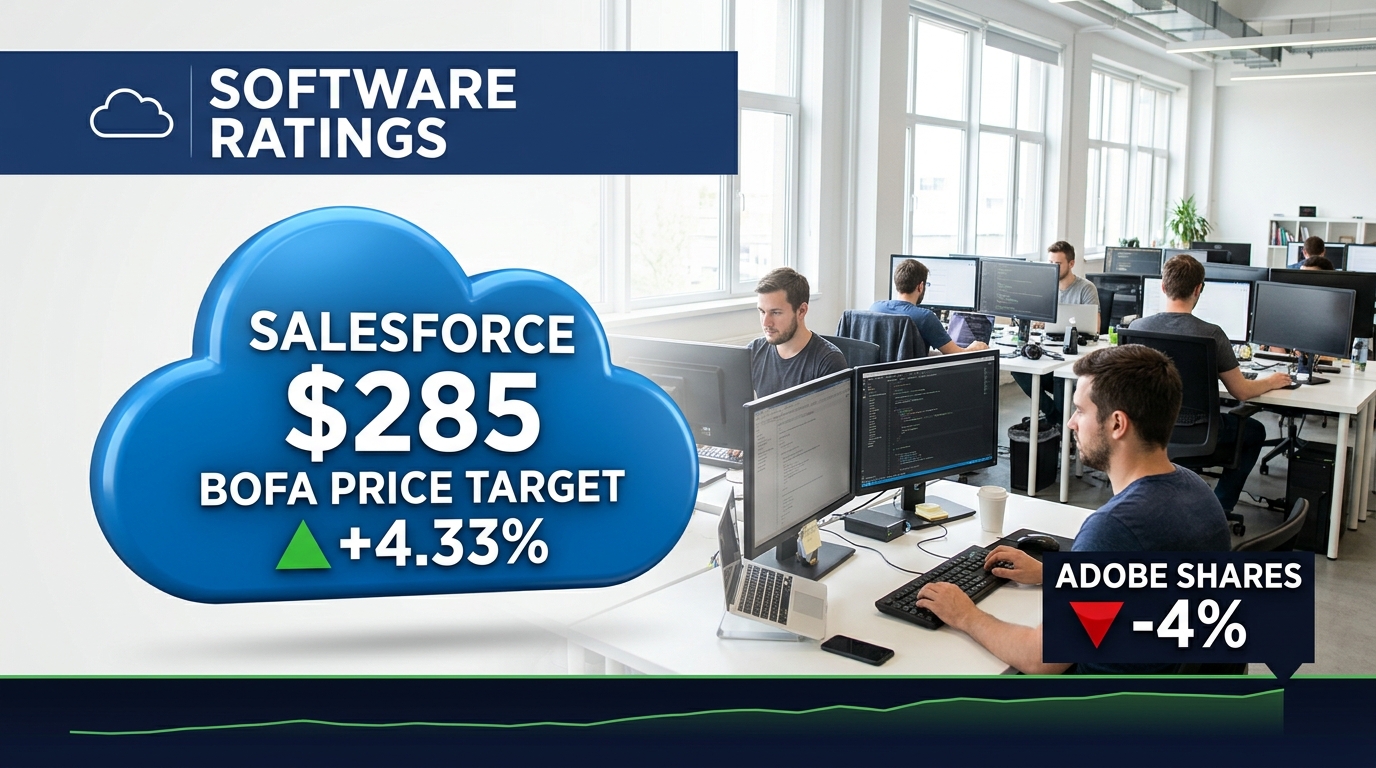Salesforce Jumps 4.33% on Double Upgrade to Buy With $285 Target — Adobe Slides 4% as Wells Fargo Cuts to Underweight, $225 Target