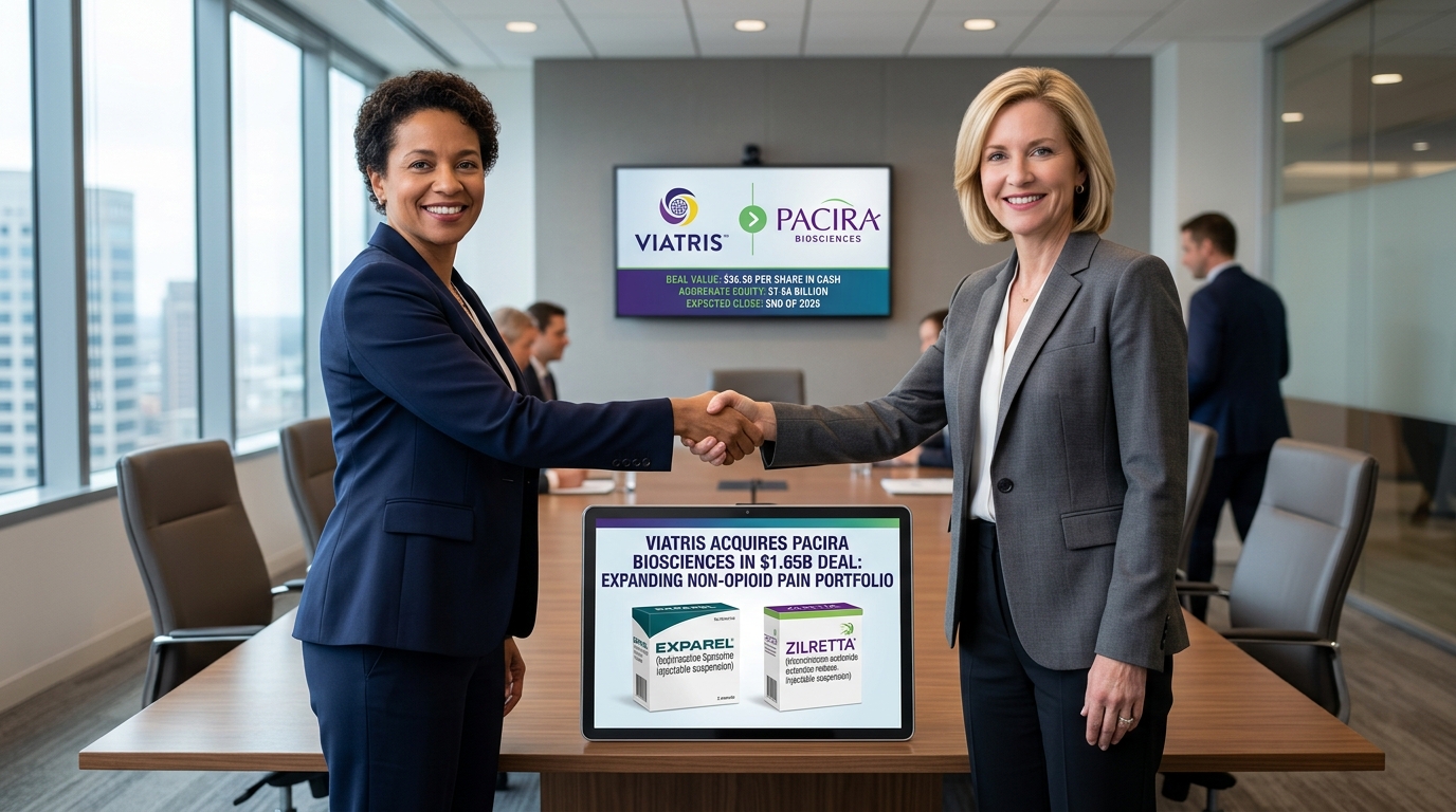 Viatris to Acquire Pacira for $36.50 Per Share in $1.65B Cash Deal — Adds EXPAREL and ZILRETTA to Non-Opioid Pain Portfolio