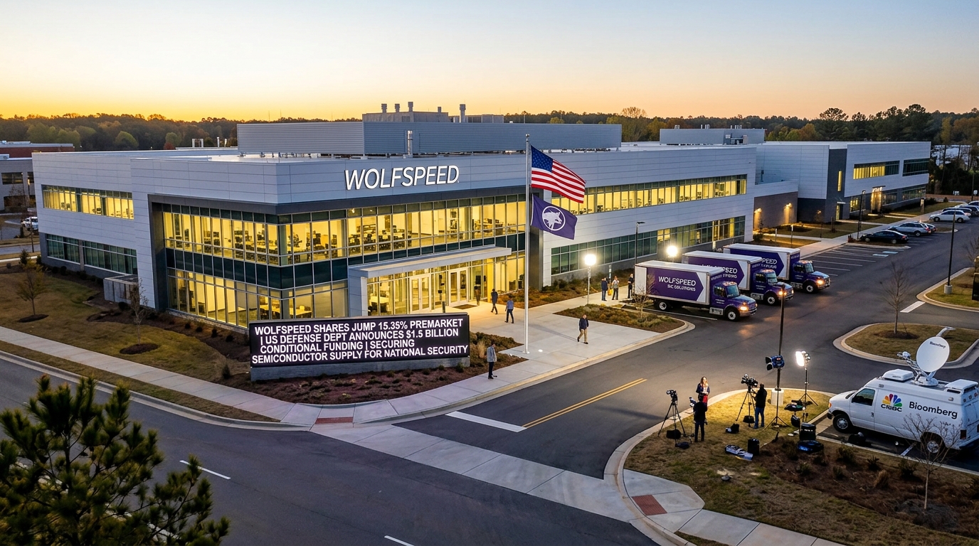 Wolfspeed Jumps 15.35% on Up to $1.5B Defense Department Financing Commitment — Silicon Carbide Push for National Security